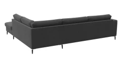 FLEXLUX Ecksofa »Fiore, super Sitzkomfort durch Kaltschaum im Sitz, L-Form« breite Armlehnen, Füße Alu+schwarz