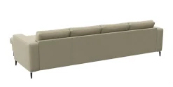 FLEXLUX Ecksofa »Fiore, super Sitzkomfort durch Kaltschaum im Sitz, L-Form« breite Armlehnen, Füße Alu+schwarz