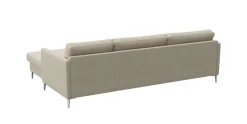 FLEXLUX Ecksofa »Fiore, super Sitzkomfort durch Kaltschaum im Sitz, L-Form« schmale Armlehnen, Füße Alu