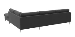 FLEXLUX Ecksofa »Fiore, super Sitzkomfort durch Kaltschaum im Sitz, L-Form« schmale Armlehnen, Füße Alu+schwarz