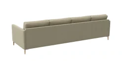 FLEXLUX Ecksofa »Fiore, super Sitzkomfort durch Kaltschaum im Sitz, L-Form« schmale Armlehnen, Füße Alu+ Eiche