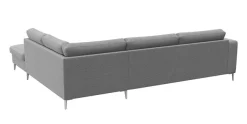 FLEXLUX Ecksofa »Fiore, super Sitzkomfort durch Kaltschaum im Sitz, L-Form« breite Armlehnen, Füße Alu
