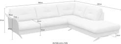 FLEXLUX Ecksofa »Glow bequem und komfortabel durch hochwertigen Sitzaufbau, L-Form« Skandinavisches Design, In hochwertiger Verarbeitung