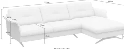 FLEXLUX Ecksofa »Glow bequem und komfortabel durch hochwertigen Sitzaufbau, L-Form« Modernes skandinavisches Design