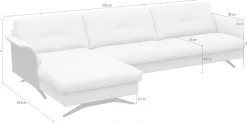 FLEXLUX Ecksofa »Glow Designsofa, bequem und komfortabel durch hochwertigen Sitzaufbau« L-Form, Modernes skandinavisches Design