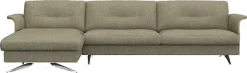 FLEXLUX Ecksofa »Glow, super bequem durch hochwertigem Sitzaufbau mit Federkern, L-Form« Modernes skandinavisches Design