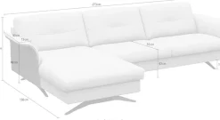 FLEXLUX Ecksofa »Glow, super bequem durch hochwertigem Sitzaufbau mit Federkern, L-Form« Modernes skandinavisches Design