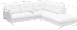 FLEXLUX Ecksofa »Glow, super bequem durch hochwertigem Sitzaufbau mit Federkern, L-Form« Modernes skandinavisches Design
