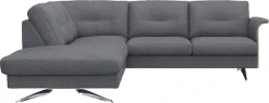 FLEXLUX Ecksofa »Glow, super bequem durch hochwertigem Sitzaufbau mit Federkern, L-Form« Modernes skandinavisches Design