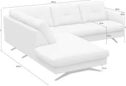 FLEXLUX Ecksofa »Glow, super bequem durch hochwertigem Sitzaufbau mit Federkern, L-Form« Modernes skandinavisches Design