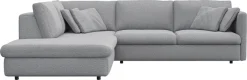 FLEXLUX Ecksofa »Lovane, elegant und zeitlos, bequem, L-Form« Weich & anschmiegsam, große Sitztiefe auf Kaltschaum, Dekokissen inkl.