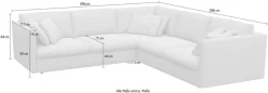 FLEXLUX Ecksofa »Lovane gleichschenklig, bequem und komfortabel« Weich & anschmiegsam, große Sitztiefe auf Kaltschaum, Dekokissen inkl.