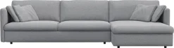 FLEXLUX Ecksofa »Lovane« Weich & anschmiegsam, große Sitztiefe auf Kaltschaum, Dekokissen inkl.