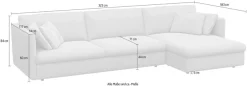 FLEXLUX Ecksofa »Lovane« Weich & anschmiegsam, große Sitztiefe auf Kaltschaum, Dekokissen inkl.