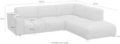 FLEXLUX Ecksofa »Lucera, super Sitzkomfort durch Kaltschaum im Sitz, L-Form« modern & anschmiegsam, Designsofa, modernes skandinavisches Design