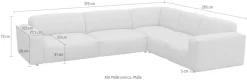 FLEXLUX Ecksofa »Lucera, super bequem durch hochwertigen Sitzaufbau mit Kaltschaum« modern & anschmiegsam, L-Form, Designsofa