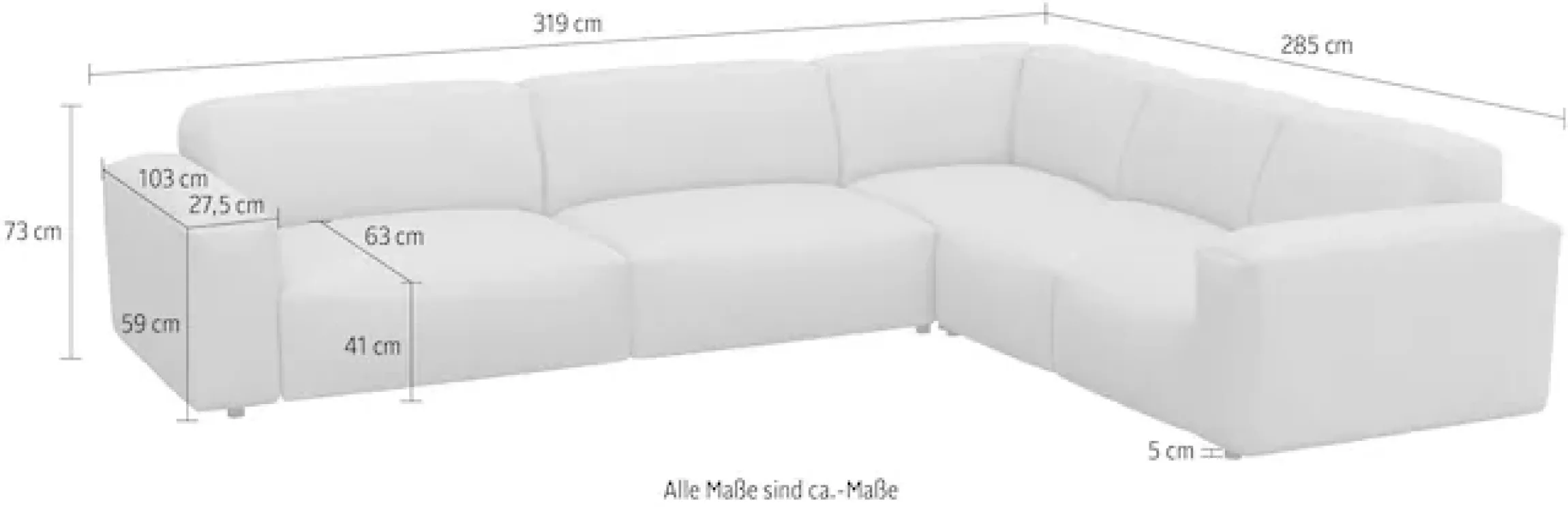 FLEXLUX Ecksofa »Lucera, super bequem durch hochwertigen Sitzaufbau mit Kaltschaum« modern & anschmiegsam, L-Form, Designsofa