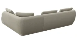 FLEXLUX Ecksofa »Torino, rund, L-Form, Sofa-Ecke mit Ottomane« Modernes, organisches Sofa-Design, Kaltschaum, Wellenunterfederung