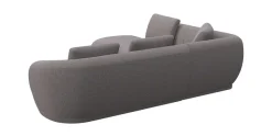 FLEXLUX Ecksofa »Torino, rund, L-Form, Sofa-Ecke mit Ottomane« Modernes, organisches Sofa-Design, Kaltschaum, Wellenunterfederung