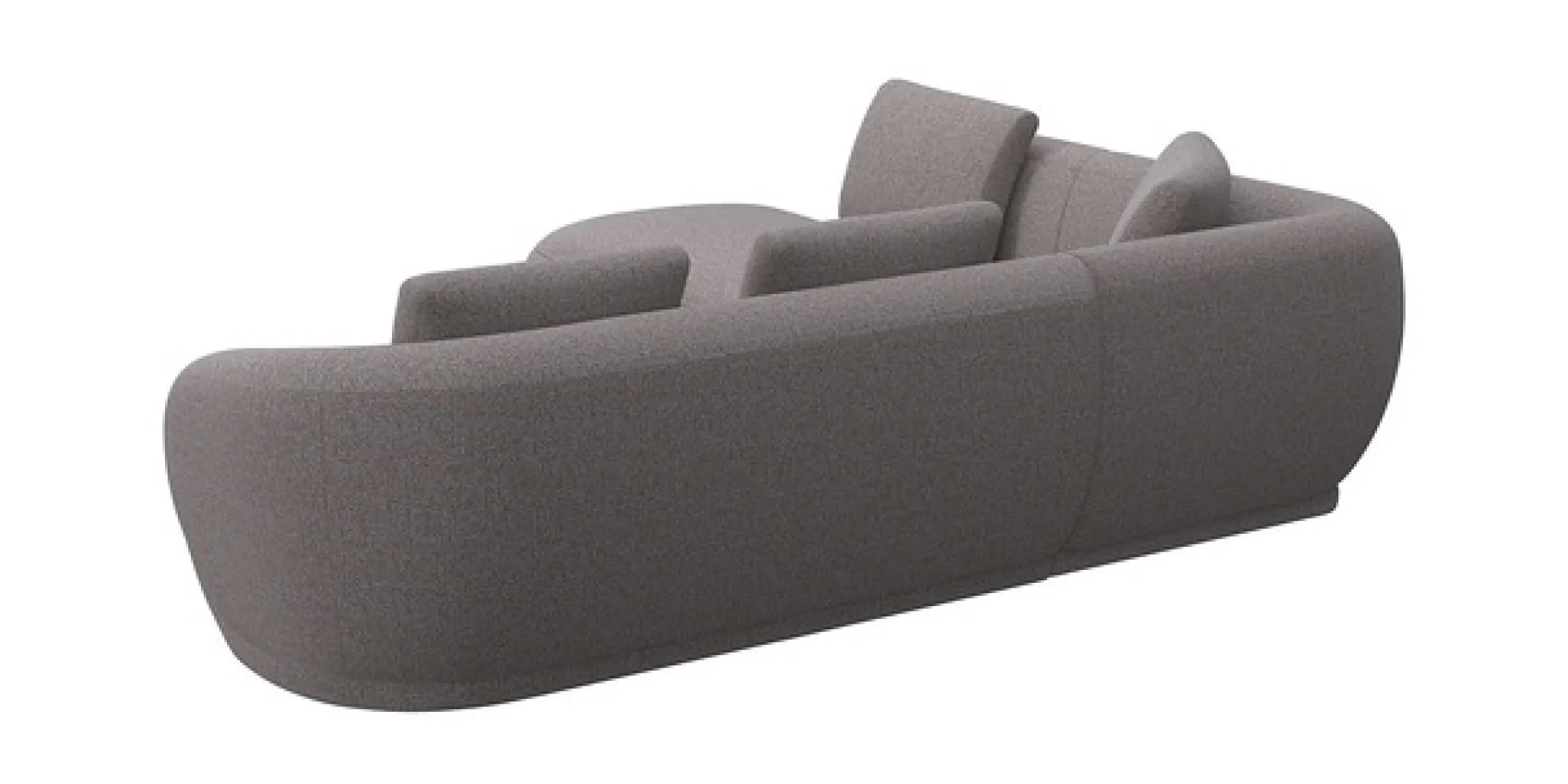 FLEXLUX Ecksofa »Torino, rund, L-Form, Sofa-Ecke mit Ottomane« Modernes, organisches Sofa-Design, Kaltschaum, Wellenunterfederung