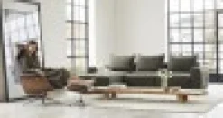 FLEXLUX Fußhocker »Volden Beinstütze, pflegeleicht, skandinavisches Design, hoher Komfort« für Beinauflage zur besseren Entspannung, robuster Alu Fuß, Holzrahmen