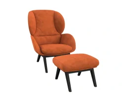 FLEXLUX Ohrensessel »Adria Designsessel, Loungesessel,« Stil & Komfort, organische Form, Fuß Holz schwarz