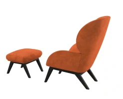 FLEXLUX Ohrensessel »Adria Designsessel, Loungesessel,« Stil & Komfort, organische Form, Fuß Holz schwarz