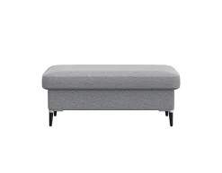 FLEXLUX Pouf »Fiore« Kaltschaum, Füße Alu+schwarz