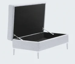 FLEXLUX Pouf »Fiore« Kaltschaum, Füße Alu