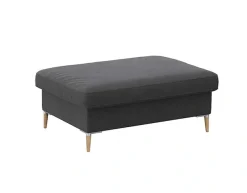 FLEXLUX Pouf »Fiore« Kaltschaum, Füße Alu+ Eiche