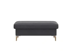 FLEXLUX Pouf »Fiore« Kaltschaum, Füße Alu+ Eiche