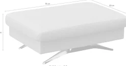 FLEXLUX Pouf »Glow Sitzhocker, Polsterhocker« Hocker mit Stauraum, Fuß schwarz