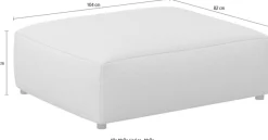 FLEXLUX Pouf »Lucera« modern & anschmiegsam, Kaltschaum, Stahl-Wellenunterfederung