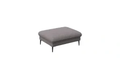 FLEXLUX Pouf »Salino, Fußhocker, Sitzhocker, Polsterhocker,« Kaltschaum & Stahl-Wellen, Füsse Schwarz