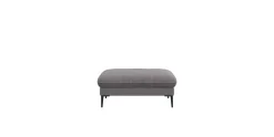 FLEXLUX Pouf »Salino, Fußhocker, Sitzhocker, Polsterhocker,« Kaltschaum & Stahl-Wellen, Füsse Schwarz