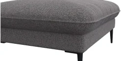 FLEXLUX Pouf »Salino, Fußhocker, Sitzhocker, Polsterhocker,« Kaltschaum & Stahl-Wellen, Füsse Schwarz