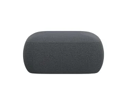 FLEXLUX Pouf »Torino, rund, bodennah, Sitzhocker, Polsterhocker« Modernes, organisches Hocker-Design, Kaltschaum, Wellenunterfederung