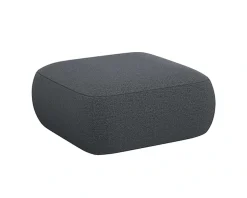FLEXLUX Pouf »Torino, rund, bodennah, Sitzhocker, Polsterhocker« Modernes, organisches Hocker-Design, Kaltschaum, Wellenunterfederung