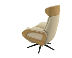 FLEXLUX Relaxsessel »Clement elektrischer Funktionsessel« Größe M, Rücken & Fußteil elektrisch, Akku, Arml. Eiche, Fuß schwarz
