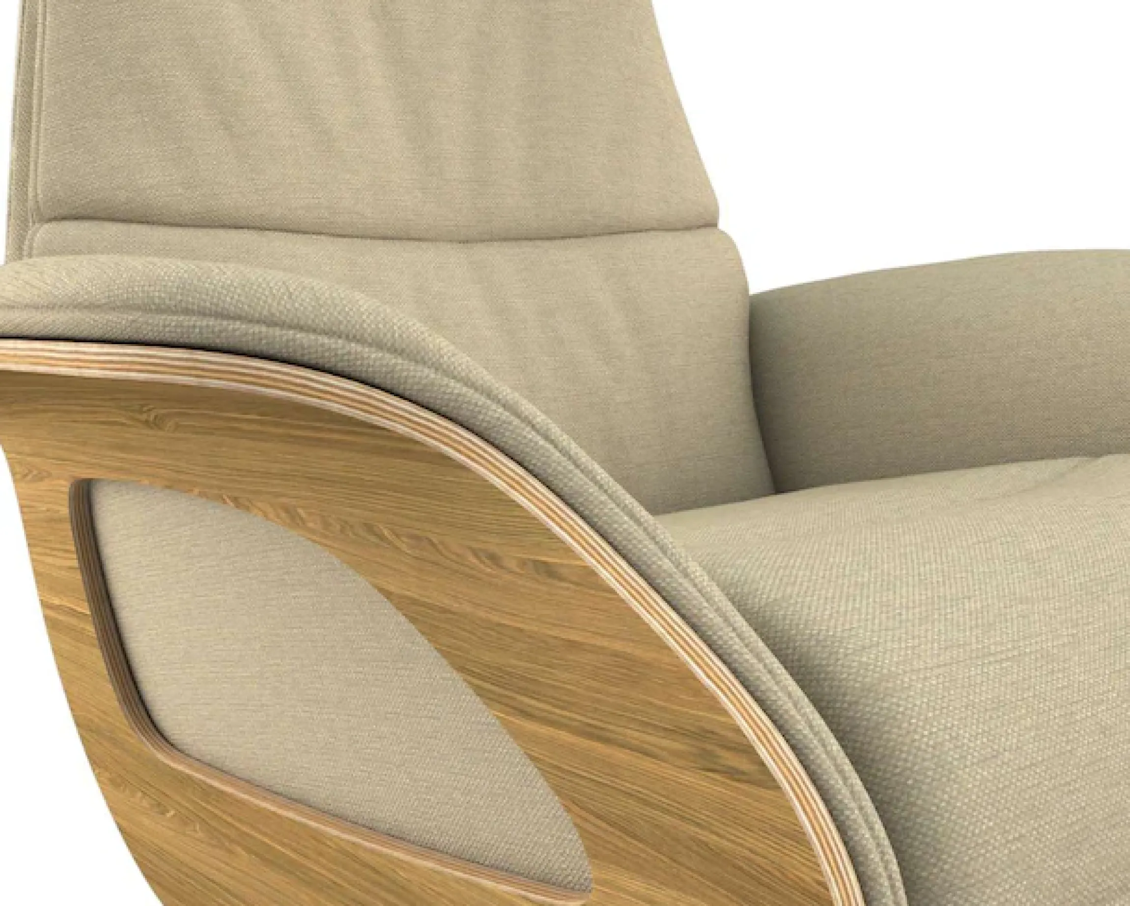 FLEXLUX Relaxsessel »Clement elektrischer Funktionsessel« Größe M, Rücken & Fußteil elektrisch, Akku, Arml. Eiche, Fuß schwarz