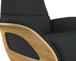 FLEXLUX Relaxsessel »Clement elektrischer Funktionsessel« Größe M, Rücken & Fußteil elektrisch, Akku, Arml. Eiche, Fuß Alu