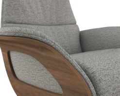 FLEXLUX Relaxsessel »Clement elektrischer Funktionsessel« Größe M, Rücken & Fußteil elektrisch, Akku, Arml. Walnuss, Fuß schwarz