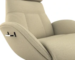 FLEXLUX Relaxsessel »Elegant, Funktionssessel, verstellbarer Rücken- und Kopfstütze« Premium Komfort, Rücken- und Kopfteilverstellung, Drehbar, Fuß Alu