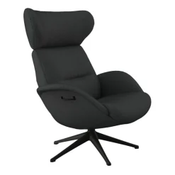 FLEXLUX Relaxsessel »Fernsehsessel More, ergonomisch, drehbar, robuster Fuß, Scandi« Premium Komfort, Rücken- & Kopfteilverstellung, drehbar, Fuß schwarz