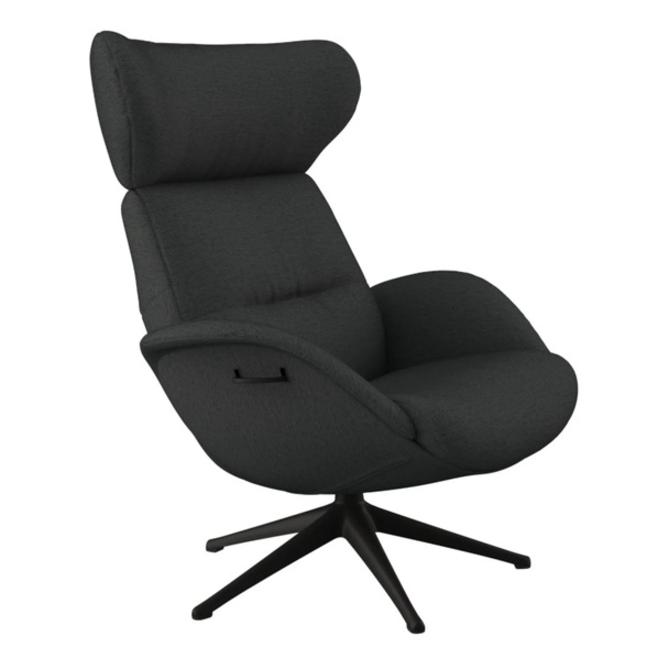 FLEXLUX Relaxsessel »Fernsehsessel More, ergonomisch, drehbar, robuster Fuß, Scandi« Premium Komfort, Rücken- & Kopfteilverstellung, drehbar, Fuß schwarz