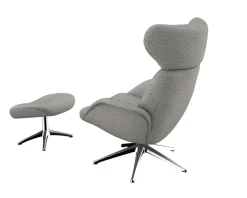 FLEXLUX Relaxsessel »Fernsehsessel More, ergonomisch, drehbar, robuster Fuß, Scandi« Premium Komfort, Rücken- und Kopfteilverstellung, Drehbar, Fuß Alu