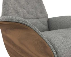 FLEXLUX Relaxsessel »Volden elektrischer Funktionsessel« Größe M, Rücken & Fußteil elektrisch, Akku, Arml. Walnuss, Fuß schwarz