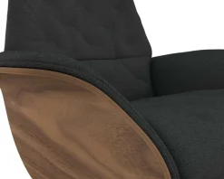 FLEXLUX Relaxsessel »Volden elektrischer Funktionsessel« Größe M, Rücken & Fußteil elektrisch, Akku, Arml. Walnuss, Fuß Alu