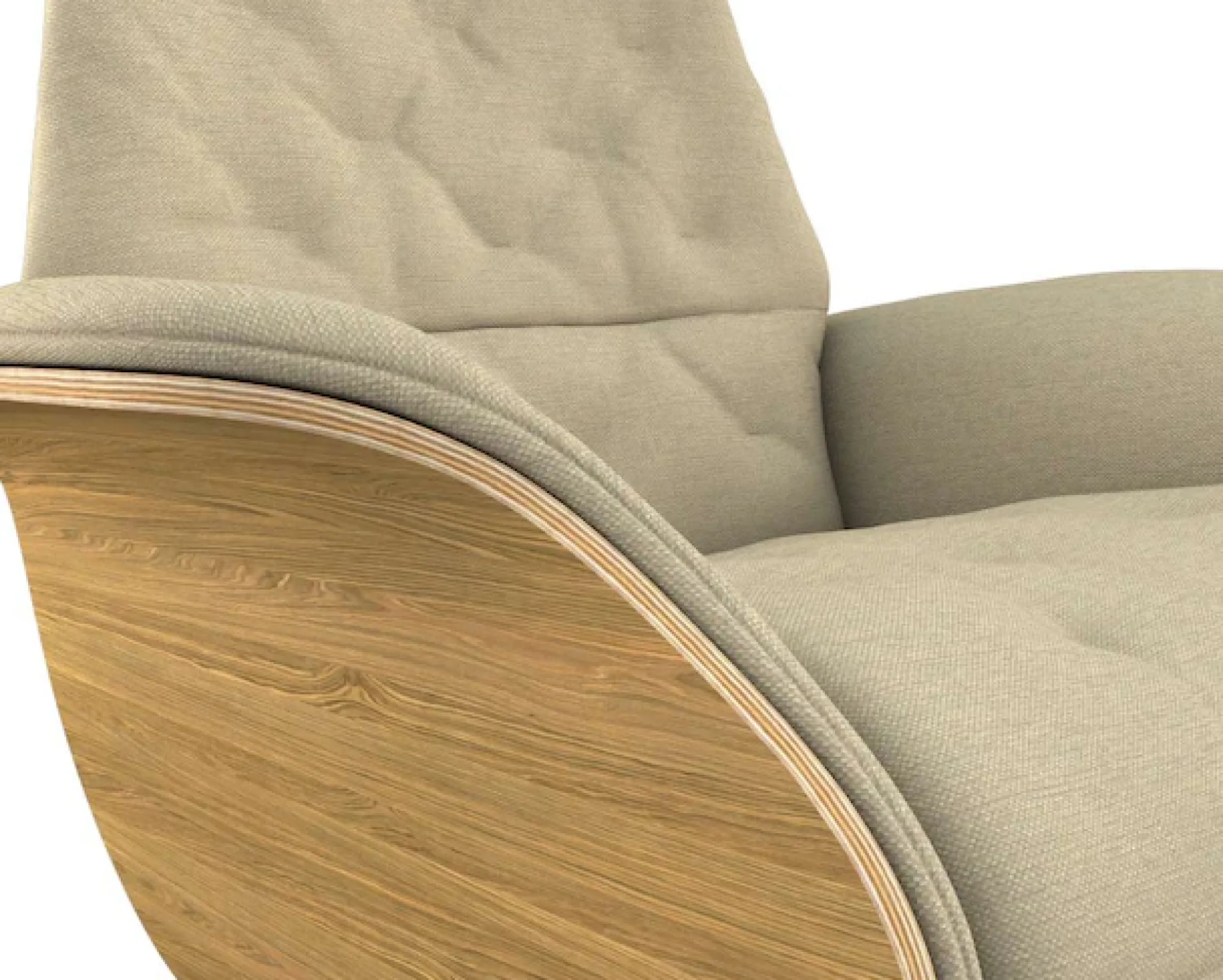 FLEXLUX Relaxsessel »Volden elektrischer Funktionsessel« Größe M, Rücken & Fußteil elektrisch, Akku, Arml. Eiche, Fuß schwarz