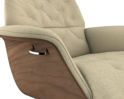 FLEXLUX Relaxsessel »Volden Fernsehsessel, verstellbarer Rücken- & Kopfstütze, drehbar« Airchannels, robuster Alu Fuß, hervorragender Komfort, Holzrahmen